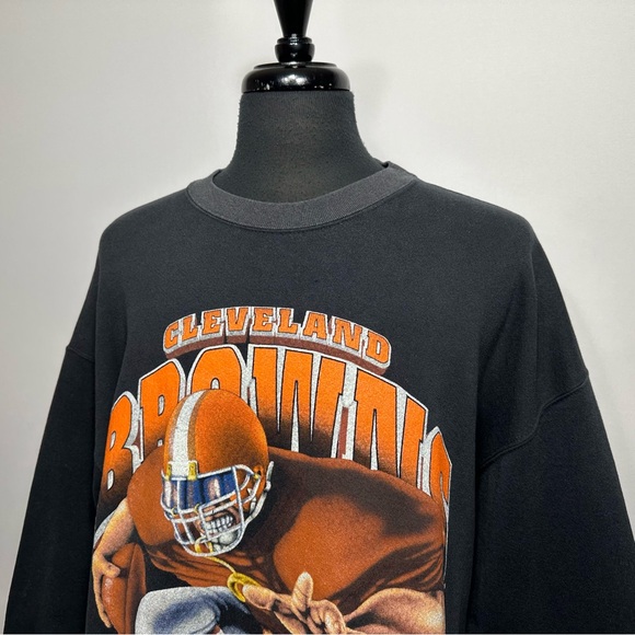Vintage 1994 Nutmeg Cleveland Browns Graphic Crewneck Sweatshirt Men's XL RARE! - Picture 2 of 8